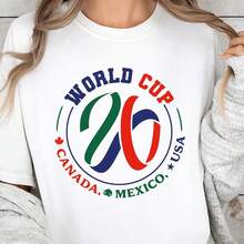 World Cup 2026 Canada Mexico USA T-Shirt, World Soccer 2026, FIFWorld Cup Shirt, Unisex Soccer Tee, Copa Mundial De La FIFA2026 - 白色 - 查看 1
