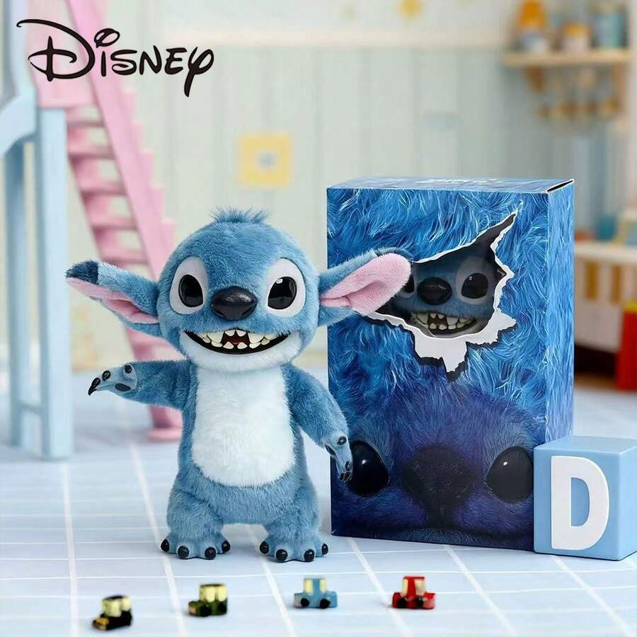 Disney Búp bê nhồi bông Stitch chính hãng, quà tặng sinh nhật/ngày Valentine cho trẻ em, đồ trang trí nhà cửa, đồ trang trí phòng ngủ, quà lưu niệm, búp bê nhồi bông tương tác, đồ trang trí tiệc, quà tặng tiệc tùng - Màu xanh lam - Xem 1