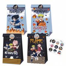 12pcs Party Favors Birthday Party Decorations Paper Gift Bags Handle Candy Box Handheld Paper Box Gift Anime Narutos Gift Bag Kraft Paper Flat Mouth Bag Sticker Set Birthday Party Gift Candy Box Set Party Supplies - A - View 7