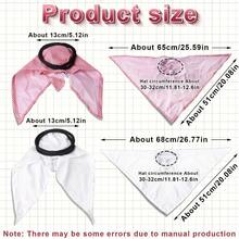 1 chiếc khăn trùm đầu chống nắng và chắn gió thủ công dành cho thú cưng, phụ kiện cho thú cưng. - Đen và trắng - Xem 7