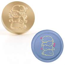 25mm Removable Brass Wax Seal Stamp With Cute Pattern, Suitable For Decorating Notebooks, Postcards And Gifts - A - View 32