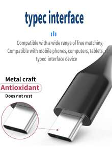 1个USB Type-C降噪耳机，带麦克风，兼容安卓游戏，适用于Galaxy S25、S24、S23 FE、S22、S21、A53等Type-C接口系列手机 - 黑色的 - 查看 6