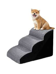 1件装狗狗楼梯，小型犬老年犬斜坡床边沙发宠物直角攀爬梯，宠物弧形楼梯狗狗攀爬梯家用小型犬沙发攀爬梯宠物斜坡楼梯多级攀爬梯 - 彩色 - 查看 7