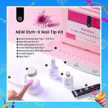 Beetles Gel Nail Kit Short Almond Gift Spree Easy DIY Extension Set Gift For Women - Almond Short 576pcs(Etch-x Nail Kit) - View 8