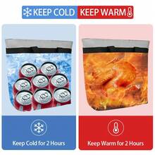 Soft Insulated Cooler Bag For Beach, Travel, Waterproof Large Reusable Insulated Cooler Tote Bag, Thermal Bag To Keep Foods Frozen, Cold And Hot, Groceries Shopping Bags With Zippered - Sac fourre-tout vert - Voir 4