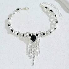 1pc Elegant Crystal Anklet, Suitable For Women's Wedding, Party, Beach Wear - Anklet - View 7