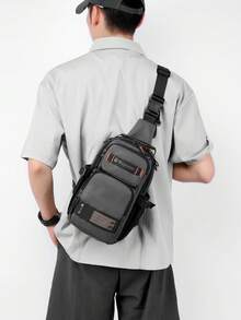 New Men's Multifunctional Fashion Chest Bag, Travel Sports One Shoulder Crossbody Chest Bag, Lightweight Small Backpack - Multicolor - View 5