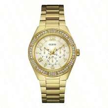 Guess 女士三眼石英表 - 不锈钢表壳，带日期和秒针显示，女士礼物 W0778L2/W0729L2/W1097L2 - 銀色 - 查看 5