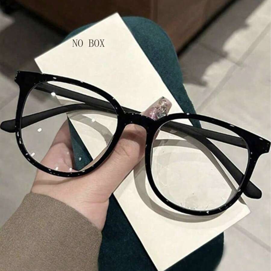 1 Pair Black Fashionable Versatile Non-Prescription Glasses (Eyeglass Case Not Included) - Multicolor - View 1