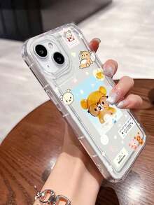 [Local Dilivery]2pc Cute Rilakkuma Cartoon Phone Suitable 17, 16e, 16, 15, 14, 13, 12, 11 Pro, XR XS X & 8 Plus - Shockproof Soft TPU Back Cover, Phone Cover Cute, Cute Phone Accessories, Rectangle Phone, Animal Phone, Charging, Playful Accessory, Kawaii Design, Lightweight Cover, Durable Material, Kawaii Lovers, Anime Fans - 1pc - 查看 3