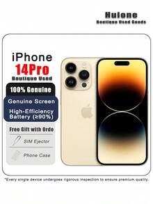 Apple 二手蘋果 iPhone 14 Pro 優質二手蘋果 iPhone智慧型手機雙卡 5G，95% 新，原廠螢幕和高效電池（≥90%） - 多色 - 查看 10