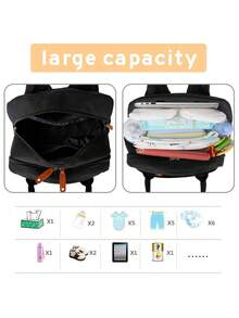 Pomelo Best Changing Backpack With Removable Changing Mat, Insulated Pockets And Stroller Straps, Unisex - Multicolor - View 2