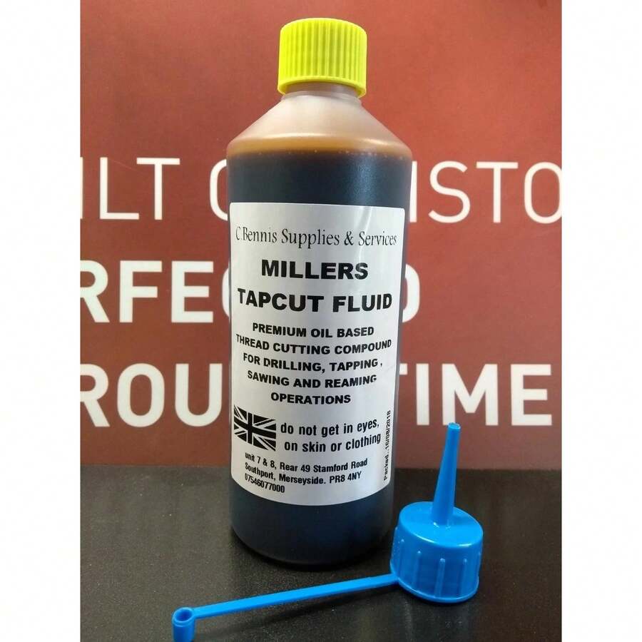 MILLERS TAPCUT CUTTING FLUID FOR TAPPING, DRILLING, REAMING, SAWING 500ml RTD - A - View 1