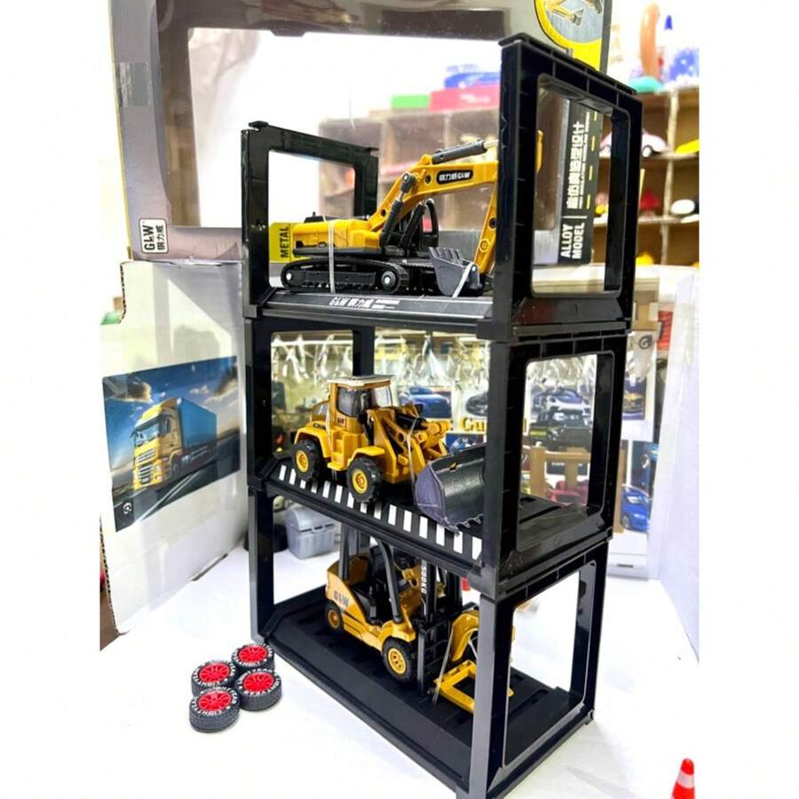 Miniature Tractor, Excavator, Forklift, Crane 1/50 Scale Construction Vehicles - 套裝包含3個支架 - 查看 1