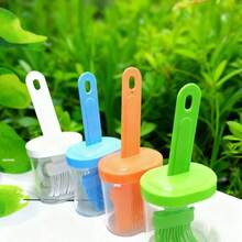 1pcOil Brush For Kitchen BBQ Camping Outdoor Picnic Use, Household Oil Brush For Baking And Cooking, Creative Oil Brush With Oil, Kitchen Accessories, BBQ Accessories, High Temperature Resistant Cooking Kitchen Pancake Household Baking Cooking Oil With Bottle Brush, Holiday Gift For Wife And MotherStyle And Color Randomly Sent] - Oil Brush With Bottle - View 3