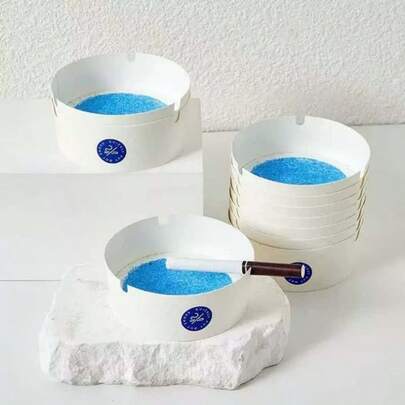 Thickened Disposable Ashtray, Home Fireproof, Office Smoke Cleaning Sand, Slouchy Smoke Odor Removal Ashtray, No Wash, Portable