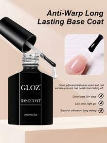 GLOZ 15ml Gel Foundation, transparente Gel-Nagellack Foundation ohne Abwischen, langanhaltend, geeignet für DIY Gel-Maniküre Zuhause mit UV-Aushärtung - 1 Set - Übersicht 8