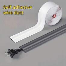 1/3 piezas Canaleta autoadhesiva para ocultar cables en el piso, cubierta para cables ocultos, protector antideslizante - manguito de alambre - Ver 1