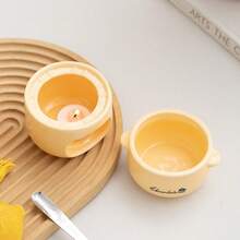 1 Set de Calentador de Fondue de Chocolate Cerámico, Set de Mini Olla Caliente Cerámica (Velas no incluidas) - Mini Taza Derretidora para Derretir Chocolate, Queso y Calentar Dulces - Set de Postre Compacto Ideal para Cita, Boda, Fiesta de Cumpleaños y Regalo de San Valentín - Fácil de Limpiar - Multicolor - Ver 5