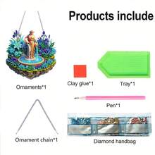 5D钻石画雕塑图案桌面装饰套装，DIY钻石艺术桌面装饰，宝石镶嵌工艺品，家居卧室装饰 - 查看 10