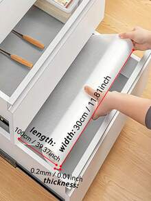 1/2 Roll Daisy Pattern Kitchen Cabinet Shelf Liner, Non-Adhesive Drawer Mat, Non-Slip Refrigerator Pad, Waterproof EVA Fridge Liner, Cabinet Mat, Easy Placemat - Multicolor - View 12