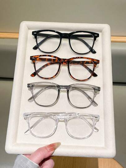 2副/1副眼镜，男女通用，适合在使用电子设备时佩戴，可保护眼睛免受电视和电脑屏幕的伤害。透明眼镜配件（不含眼镜盒）。