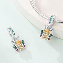 A Silver Plated Camera Bag Beer Pendant Suitable For 3mm Bracelet Bracelet DIY Beads Women's Fashion Jewelry Festival Birthday Gift - Multicolor - View 11