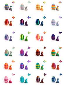 1pc 3D Rabbit Easter Egg, Creative Holiday Decor Gift, Suitable For Family Events, Holiday Outdoor, Easter Egg Hunt, Birthday Party, Outdoor Fun, Lawn Carnival, Thanksgiving, Back To School (Random Color Distribution In Rainbow Series) - Multicolor - View 10