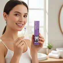 EverlyX Look Cosmetics Purple Corrector Toothpaste 50ml - Color-Correcting Toothpaste With Violet Pigment To Neutralize Yellow Tones And Improve Tooth Brightness - Formula With Mint And Xylitol - Use With Your Regular Toothpaste - ✅ Shipping To Spain In 24/48h - Whitening - View 2