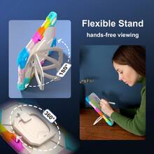 1pc 3-In-1 Anti-Drop Design, Adjustable Shoulder Strap, PC+Silicone Material, 360° Rotatable Handgrip Stand, Sturdy Protective Case Suitable Compatible With Ipad 11th (A16) 2025, 10th 2022, Galaxy Tab A11+ 2025/A9 Plus, Fashionable And Ideal For Gifts And Awards. - Multicolor - View 8