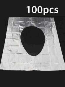 10-100pcs/Pack Disposable Plastic Waterproof Anti-Slip Toilet Seat Cover, Individually Packaged, Portable - Clear - View 10