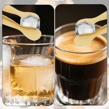 8 piezas de pinzas pequeñas para la cocina, utensilios de servir de acero inoxidable de 4.3 pulgadas para aperitivos, hielo, azúcar y postres (dorado) - Dorado - Ver 4