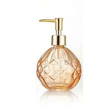 300ml Empty Refillable Pump Bottle Diamond-Texture Hand Soap Bottle Glass Soap Dispenser Bathroom Shampoo Body Wash Bottle - View 10