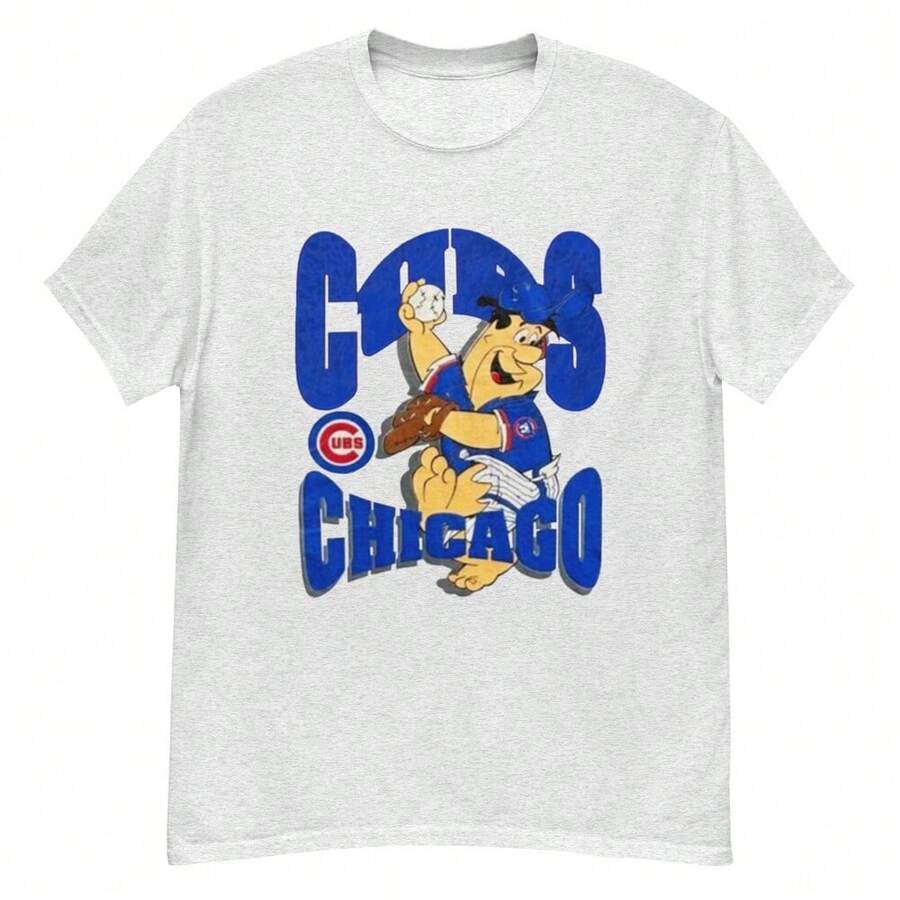 Vintage Chicago Cubs T Shirt - MLBs Print Shirt. - White - View 1