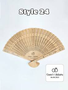 Personalized Wedding Hand Fan, Engagement Gift, Bride Gift, Party Favors, Groomsman Gift, Thank You Gift, Wholesale Personalized Wedding Guest Gifts Hand Fan - Multicolor - View 28