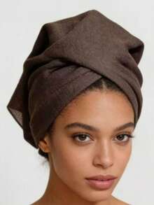 Linen Solid Color Casual Polyester Scarf, Natural Texture, Soft Wrap Feel, Versatile Headscarf, Breathable & Skin-Friendly, Daily Wear Hijab - Multicolor - View 11