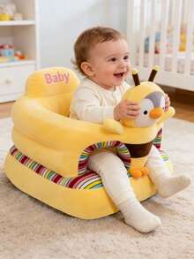 幼儿防摔训练坐姿沙发，加宽加厚幼儿学习座椅。婴儿沙发座套。不含填充物。 - 黃色蜜蜂 - 查看 3