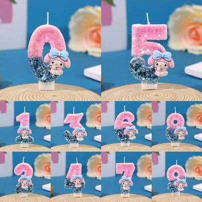 Nến trang trí tiệc chủ đề Melody, các nhân vật hoạt hình dễ thương, nến sinh nhật đáng yêu, nến trang trí theo chủ đề, nến số từ 0-9, nến kỷ niệm, đồ trang trí bánh tinh tế.