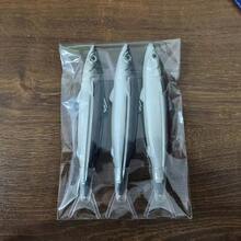 3支随机新款创意鱼形圆珠笔，海洋系列，黑色鱼形笔，学生可爱文具 - 套裝 - 查看 6