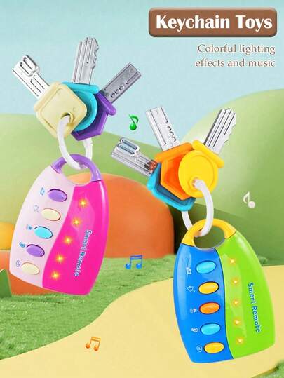 1pc Simulation Car Key Music Toy, Early Educational Toy Suitable For Toddler Boys And Girls