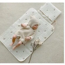 1pc Embroider Bear Diaper Bag Diaper Changing Mat, With Pocket Baby Diaper Pad, With Handle, Both Sides Can Use Baby Mat - Multicolor - View 10