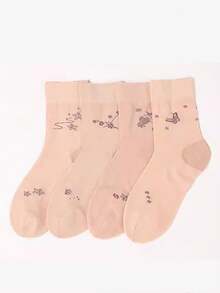 1/5/10/20双随机款妈妈/奶奶款薄款短袜，优质防勾丝薄款中筒袜，适合中老年女性，夏季款 - 彩色 - 查看 3