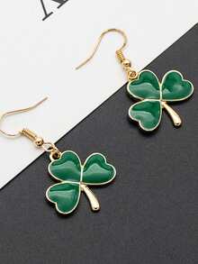 Bông tai hình cỏ ba lá bằng hợp kim kẽm tráng men xanh lá cây theo phong cách lễ hội Ireland châu Âu và Mỹ. - Loại bướm - Xem 6