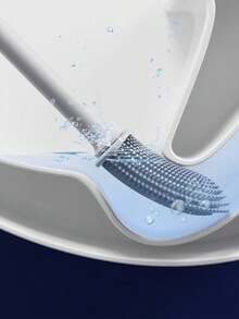 1pc Minimalist Toilet Brush Set, Wall-Mounted Double-Sided Brush Head Cleaning Tool, No Dead Angle Bathroom Cleaner, Detachable Handle, Suitable For High-End Hotels And Commercial Use - Multicolor - View 7