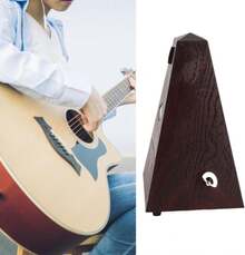 Vbestlife Metrónomo Mecánico, Metrónomo Instrumento Universal Seguimiento Ritmo Sonido Grande para Guitarra de Piano Y Violín - Blanco - Ver 2