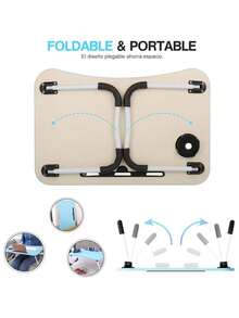 DeTODO Mesa Plegable Para Laptop Con Lampara Luz LED y Ventilador COLOR ALEATORIO - Multicolor - Ver 3