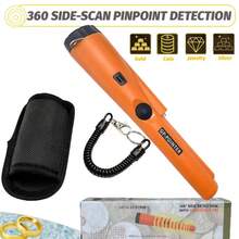 High Sensitivity Metal Detector Probe With LED Light - 360° Search, Metal Detector Probe With Leather Case For Outdoor Treasure Hunting, Batteries Not Included - A - 查看 1