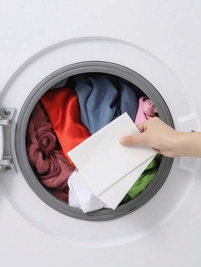 50/100片装吸色纸，防染色洗衣纸，家居宿舍必备，适用于洗涤、清洁衣物等各种清洁用途