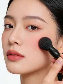1pc NARS Mini Blush Brush, Multi-Function Makeup Brush, Suitable For Blending Powder Blush, Also For Other Uses, Lightweight And Compact - 白色 - 查看 4