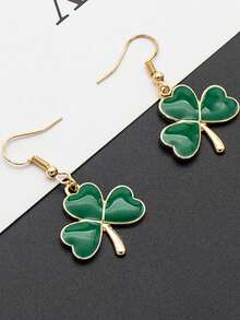 Bông tai hình cỏ ba lá bằng hợp kim kẽm tráng men xanh lá cây theo phong cách lễ hội Ireland châu Âu và Mỹ. - Loại bướm - Xem 7